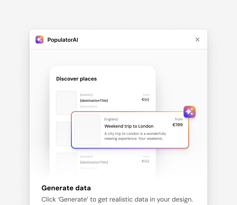 Populator AI UI